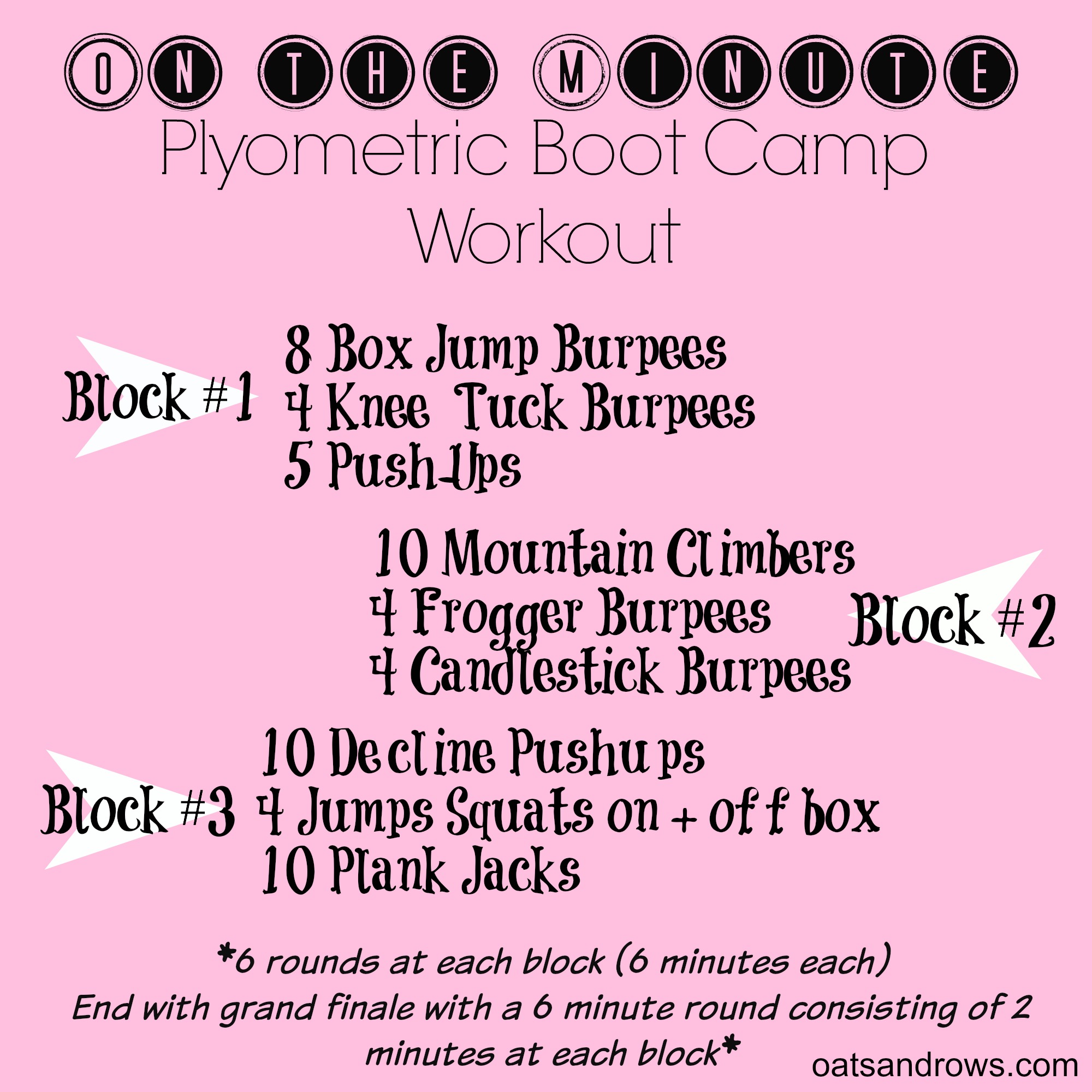 On the Minute' Plyometric Boot Camp Workout - Oats & Rows